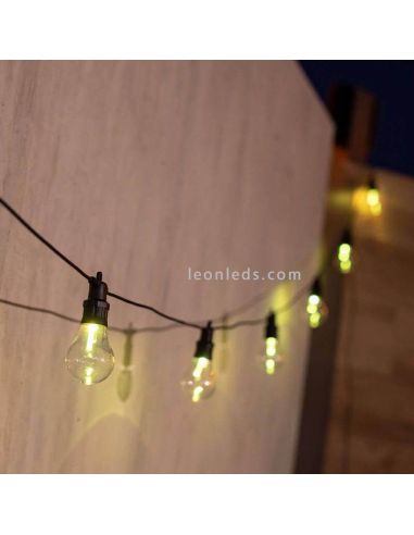 Pack 3 Guirnaldas Allegra negra recargable exterior New Garden | LeonLeds Iluminación