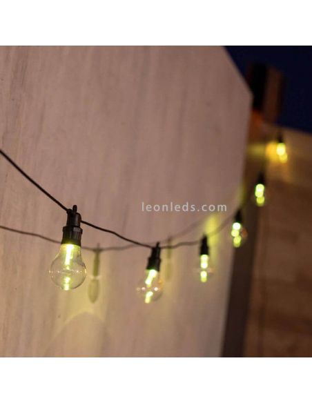Pack 3 Guirnaldas Allegra negra recargable exterior New Garden | LeonLeds Iluminación
