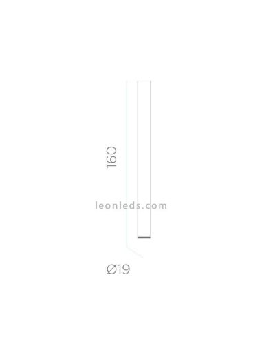 Lámpara de suelo tecnología LED exterior batería recargable 160Cm Fity dimensiones New Garden | LeónLeds Iluminación