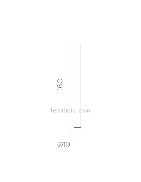 Lámpara de suelo tecnología LED exterior batería recargable 160Cm Fity dimensiones New Garden | LeónLeds Iluminación