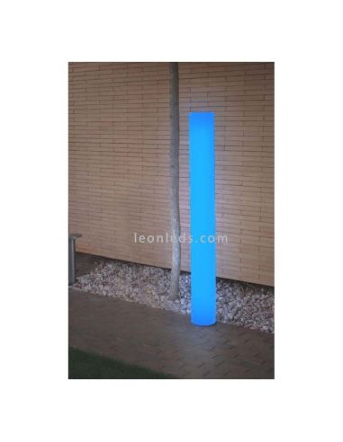 Lámpara de pie LED luz RGB exterior batería recargable tamaño 160Cm Fity New Garden | LeónLeds Iluminación