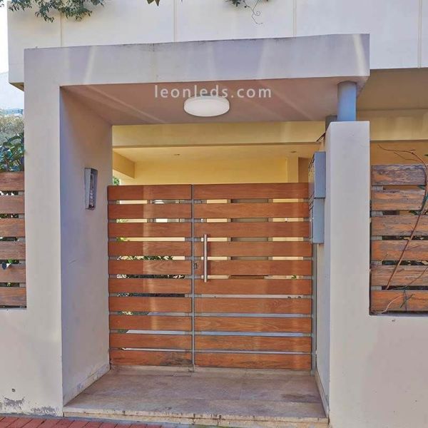 Plafonnier extérieur LED rond blanc IP44 24W Canadien | Éclairage LeónLeds | Plafonnier de porche