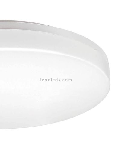 Lâmpada de teto LED ao ar livre redonda branca IP44 24W canadense | LeónIluminação Leds | Luminária de teto para terraço
