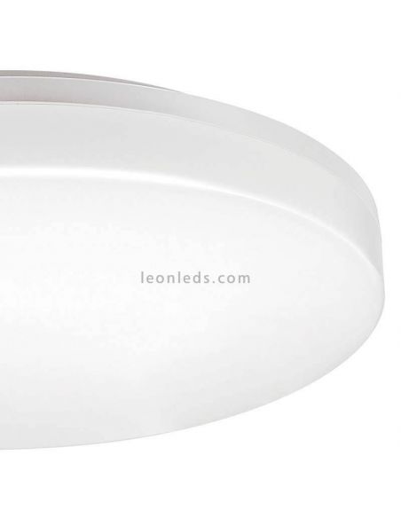 Lâmpada de teto LED ao ar livre redonda branca IP44 24W canadense | LeónIluminação Leds | Luminária de teto para terraço