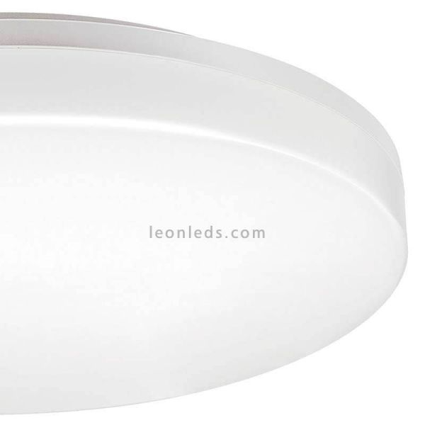 Lâmpada de teto LED ao ar livre redonda branca IP44 24W canadense | LeónIluminação Leds | Luminária de teto para terraço