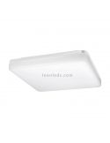 Plafón LED cuadrado blanco para baño IP44 24W Canadian | LeónLeds Iluminación | lampara techo entrada