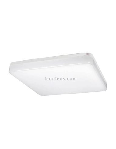 Plafón LED cuadrado blanco para baño IP44 24W Canadian | LeónLeds Iluminación | lampara techo entrada