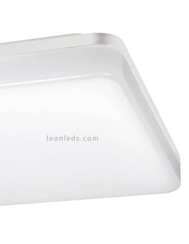 Plafón LED cuadrado blanco para baño IP44 24W Canadian | LeónLeds Iluminación | lampara techo cenador