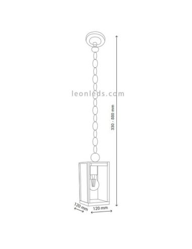 Lámpara para exterior colgante industrial Lope | LeónLeds Iluminación | lámpara de techo medidas