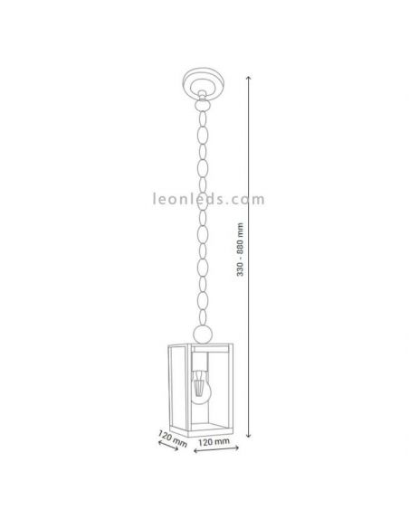 Lámpara para exterior colgante industrial Lope | LeónLeds Iluminación | lámpara de techo medidas