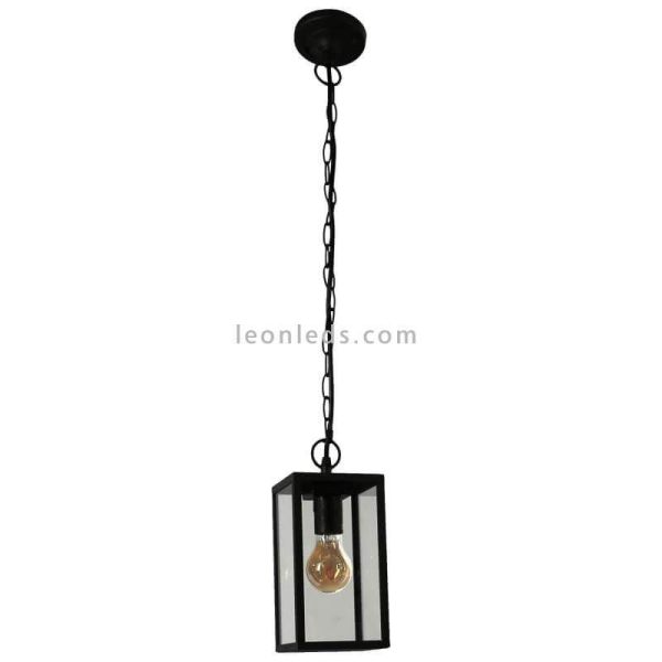 Lámpara para exterior colgante industrial Lope | LeónLeds Iluminación | lámpara de techo colgante para terraza