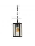 Lámpara para exterior colgante industrial Lope | LeónLeds Iluminación | lámpara de techo gris para porche y cenador