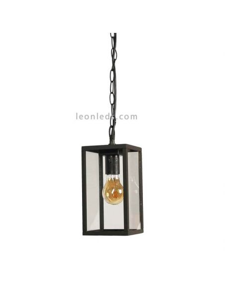 Lope Candeeiro suspenso industrial para exteriores | LeónIluminação Leds | luminária de teto cinza para varanda e gazebo