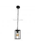 Lámpara para exterior colgante industrial Lope | LeónLeds Iluminación | lámpara de techo gris
