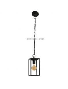 Lámpara para exterior colgante industrial Lope | LeónLeds Iluminación | lámpara de techo gris