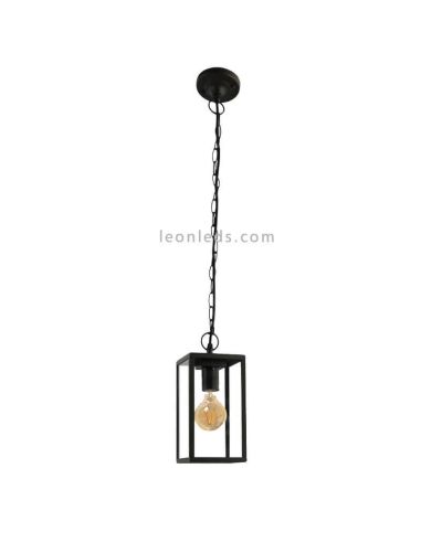 Lámpara para exterior colgante industrial Lope | LeónLeds Iluminación | lámpara de techo gris