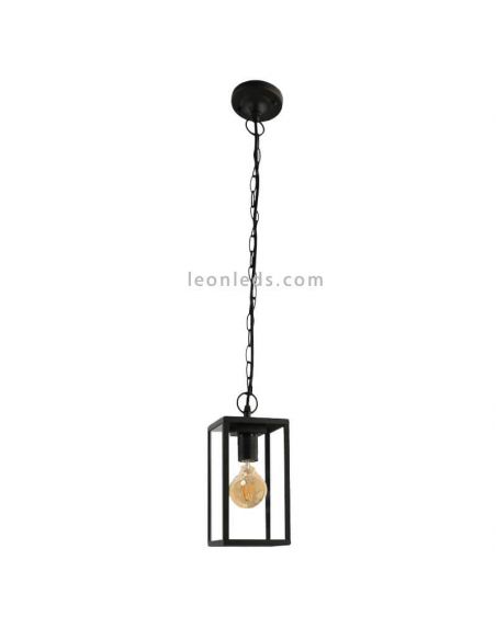 Lámpara para exterior colgante industrial Lope | LeónLeds Iluminación | lámpara de techo gris