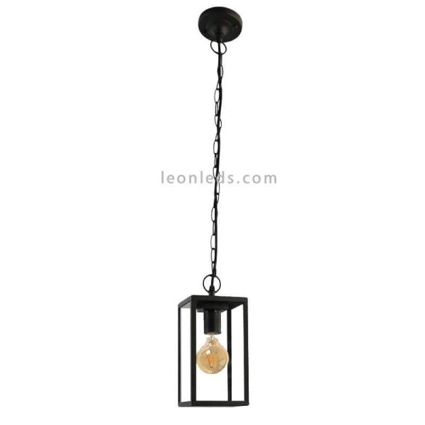 Lámpara para exterior colgante industrial Lope | LeónLeds Iluminación | lámpara de techo gris