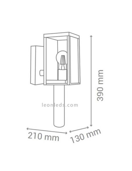 Baliza para exterior estilo industrial Lope | LeónLeds Iluminación | lámpara de suelo medidas