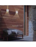 Aplique LED de exterior em alumínio branco para fotografia ambiente Kendo ACB Iluminación | Leon Iluminação LED