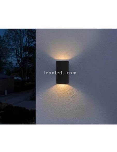 Aplique de Pared Exterior LED 12W 3000k Gris Oscuro ambiente| LeonLeds Iluminación