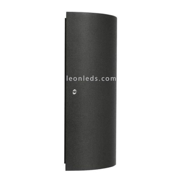 Aplique LED de parede para exterior 12W luz quente 3000k cinza escuro | LeonLeds Iluminação