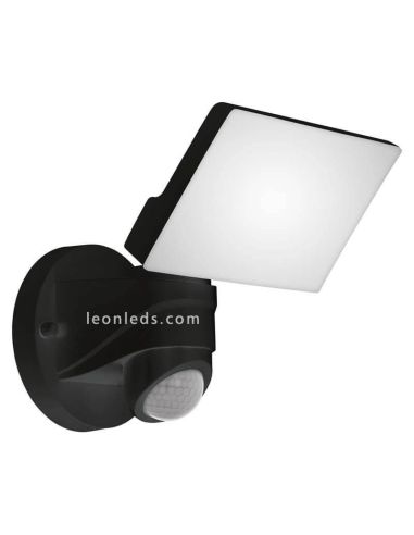 Aplique LED de exterior con sensor para jardín Pagino | LeónLeds Iluminación | lámpara de pared negra sensor movimiento