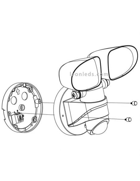 Applique d'extérieur à LED avec double lumière adressable et capteur Pagino | Éclairage LeónLeds | applique murale facile à inst