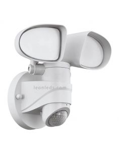 Aplique LED con doble luz direccionable y sensor para exterior Pagino | LeónLeds Iluminación | lampara pared blanco
