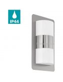 Aplique exterior moderno para fachada Cistierna | LeónLeds Iluminación | lámpara de pared gris plata IP44