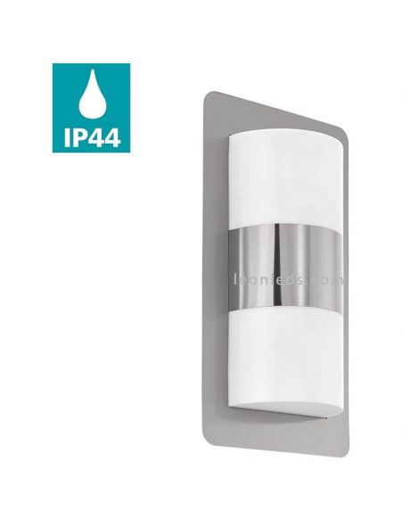 Arandela moderna para exterior Cistierna | LeónIluminação Leds | candeeiro de parede cinza prateado IP44