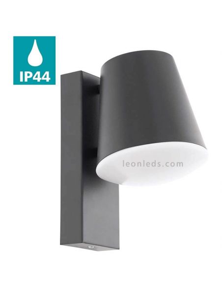 Aplique de pared exterior de acero IP44 Caldiero | LeónLeds Iluminación | lámpara de pared resistente agua