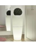 Pot de fleurs décoratif avec lumière pour l'extérieur avec câble noir Bamboo 90Cm New Garden | Éclairage LeonLeds
