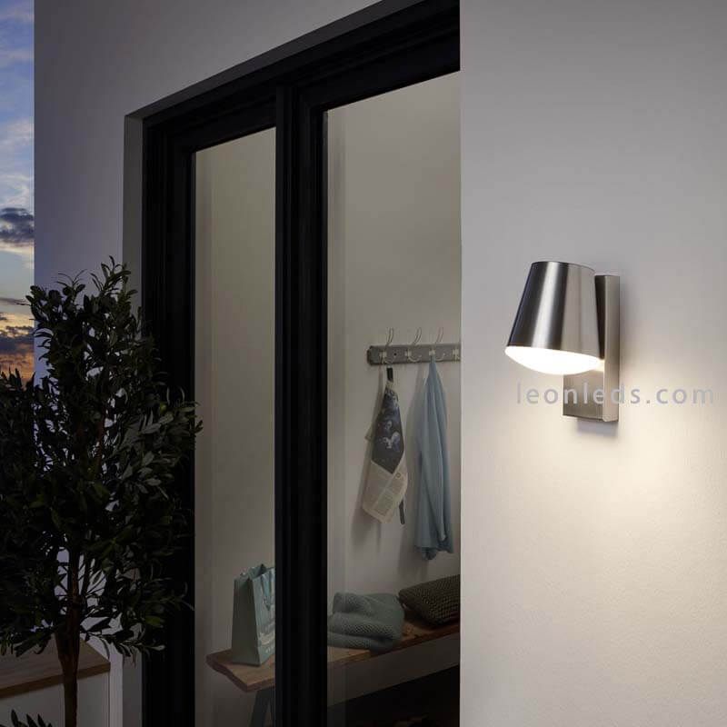 Aplique con sensor para exterior de acero IP44 Caldiero de Eglo