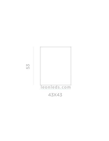 Cube lumineux d'extérieur avec câble de 2 mètres Cuby 53 dimensions New Garden | Éclairage LeonLeds