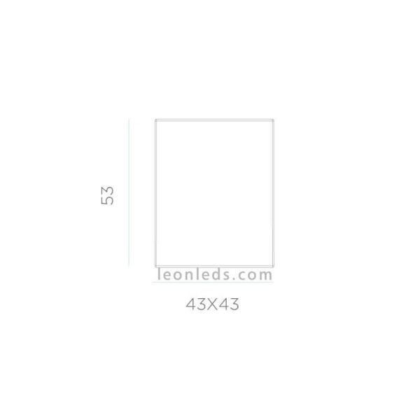 Cubo iluminado con cable 2 metros para exterior Cuby 53 dimensiones New Garden | LeónLeds Iluminación