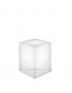 Cube d'extérieur avec lampe solaire et batterie rechargeable Cuby 53 New Garden | Éclairage LeonLeds