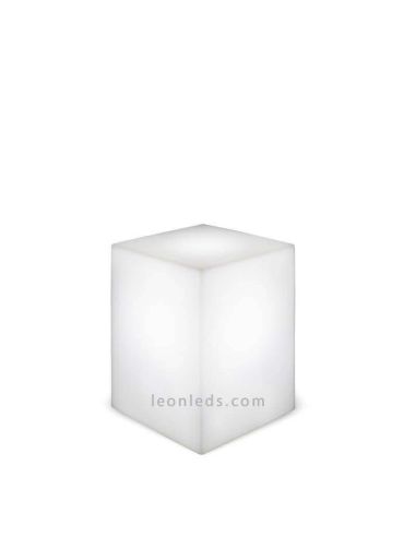 Cubo exterior con luz carga solar y batería recargable Cuby 53 New Garden | LeónLeds Iluminación
