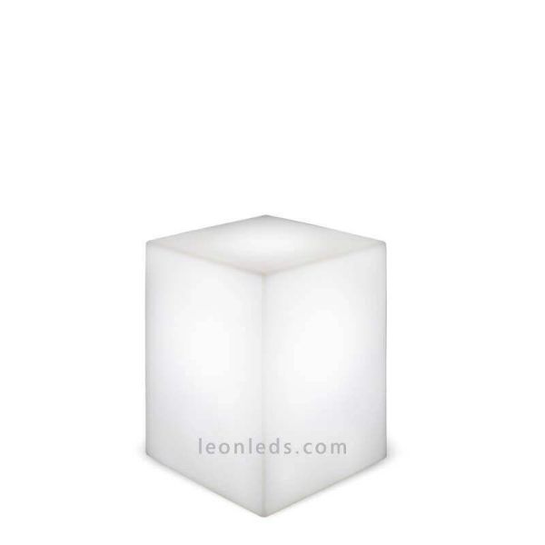 Cubo exterior con luz carga solar y batería recargable Cuby 53 New Garden | LeónLeds Iluminación