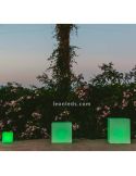 Cubo ao ar livre com luz RGB, carga solar e bateria recarregável, Cuby 53 Nova série Garden | Leon Iluminação LED