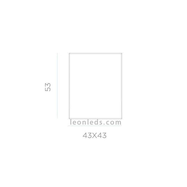 Cubo ao ar livre com luz de carregamento solar e bateria recarregável Série Cuby 53 dimensões New Garden | Leon Iluminação LED