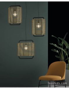 Candeeiro de tecto corda areia e preto C39013NAR
 CBA Iluminação | leonleds 2