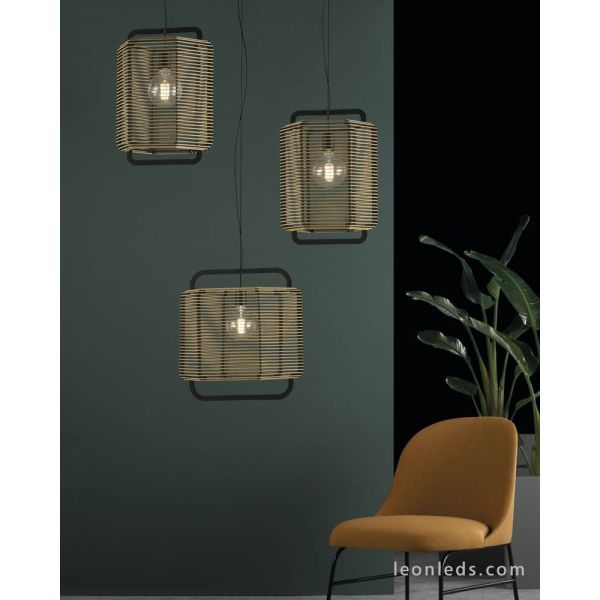 Ambiente con Lámpara de techo Corda Arena y Negra C39013NAR C39015NAR ACB Iluminación | LeonLeds