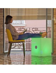 Cuby 45 play table/enceinte LED carrée New Garden | Éclairage LeonLeds 2