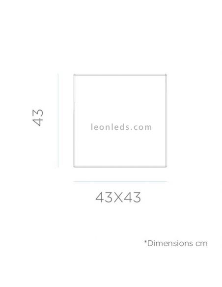 Table/enceinte LED Cuby 45 play dimensions carrées New Garden | Éclairage LeonLeds