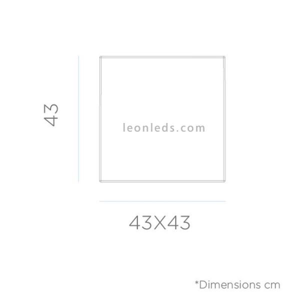 Altavoz/mesa LED Cuby 45 play cuadrado  dimensiones New Garden | LeónLeds Iluminación