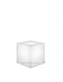 Cubo iluminado solar y batería recargable exterior Cuby 45 New Garden | LeónLeds Iluminación