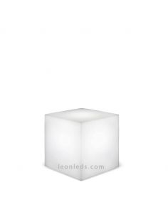 Cubo iluminado solar y batería recargable exterior Cuby 45 New Garden | LeónLeds Iluminación