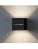 Applique murale d'extérieur LED carrée en aluminium IP54 Calpino | Éclairage LeónLeds | Applique anthracite à faisceau long