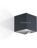 Applique murale d'extérieur LED carrée en aluminium IP54 Calpino | Éclairage LeónLeds | Applique faisceau de lumière anthracite